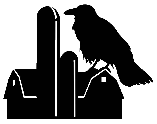 BLACK- Crowbarn Sticker