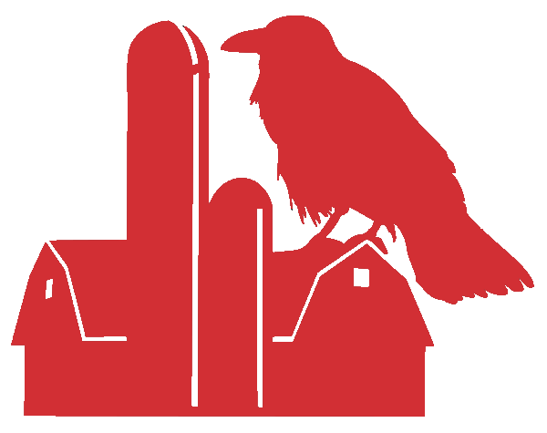 RED- Crowbarn Sticker